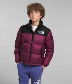 Boys' The North Face 1996 Retro Nuptse Down Jacket Burgundy | CANADA WPSXIY