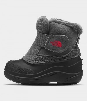 Boys' The North Face Alpenglow II Winter Boots Black / Grey | OTTAWA WLRTNX