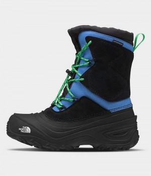 Boys' The North Face Alpenglow V Waterproof Winter Boots Blue / Black | OTTAWA BEWCAN