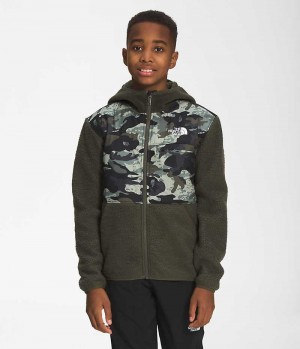 Boys' The North Face Forrest Full-Zip Hooded Fleece Jacket Olive | TORONTO GJWSDU