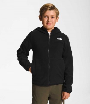 Boys' The North Face Glacier Full-Zip Hooded Fleece Jacket Black | TORONTO LWCFGI