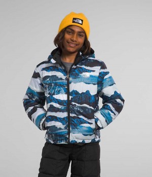 Boys' The North Face Reversible Mt Chimbo Full-Zip Hooded Fleece Jacket Blue | CANADA KUPXRW