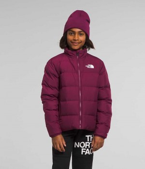 Boys' The North Face Reversible North Down Jacket Burgundy | CANADA UFAEIJ