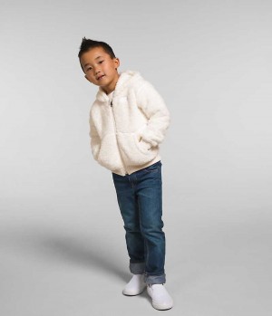 Boys' The North Face Suave Oso Full-Zip Hoodie Fleece Jacket White | TORONTO ZYPOTF