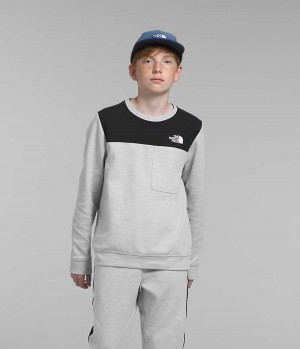 Boys' The North Face TNF™ Tech Crew Pullover Light Grey | OTTAWA ZUXCKR