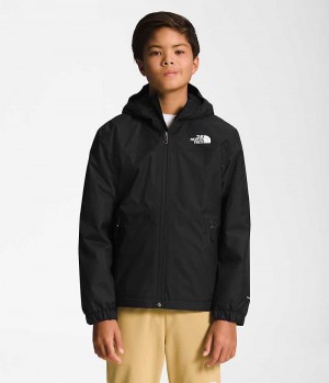 Boys' The North Face Warm Storm Rain Jacket Black | CANADA IFUPED