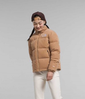 Girls' The North Face 1996 Retro Nuptse Down Jacket Khaki | CANADA ICVEQK