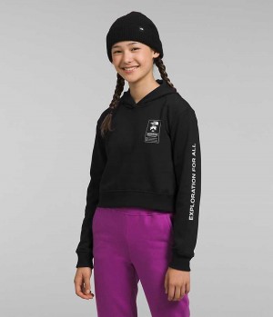 Girls' The North Face Camp Fleece Pullover Hoodie Black | OTTAWA XFSYRD