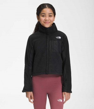 Girls' The North Face Fleece Mashup Fleece Jacket Black | OTTAWA VWDOLT