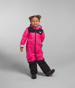 Girls' The North Face Freedom Snow Suit Down Jacket Pink | OTTAWA WAVNID