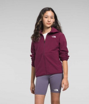 Girls' The North Face Glacier Full-Zip Hooded Fleece Jacket Red | TORONTO CEWVYN