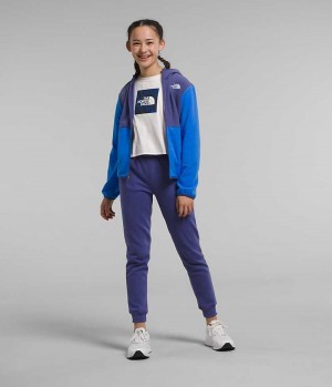 Girls' The North Face Glacier Full-Zip Hooded Fleece Jacket Blue | CANADA RZSIJU