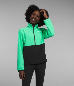 Girls' The North Face Glacier ¼-Zip Pullover Green | CANADA XJDERG