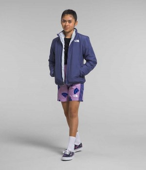 Girls' The North Face Reversible Mossbud Fleece Jacket Blue | TORONTO EMLPVU