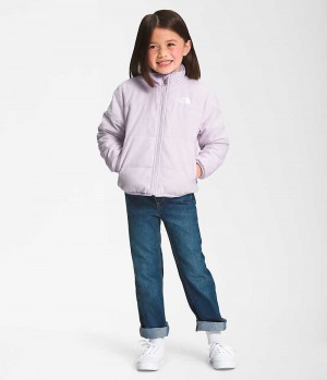 Girls' The North Face Reversible Mossbud Fleece Jacket Lavender | OTTAWA SZAFHI