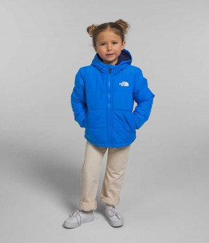 Girls' The North Face Reversible Mt Chimbo Full-Zip Hooded Fleece Jacket Blue | CANADA AWTSBM