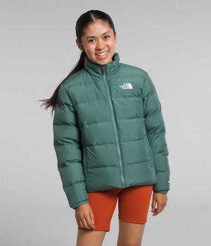 Girls' The North Face Reversible North Down Jacket Green | OTTAWA JMBFDC