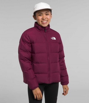 Girls' The North Face Reversible North Down Jacket Burgundy | TORONTO KTIGRP