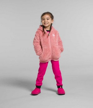 Girls' The North Face Suave Oso Full-Zip Hoodie Fleece Jacket Rose | OTTAWA CHTQXZ