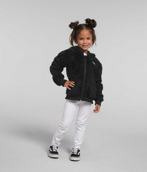 Girls' The North Face Suave Oso Full-Zip Hoodie Fleece Jacket Black | CANADA HCDJBR