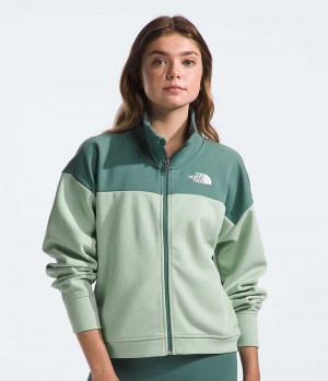 Girls' The North Face TNF™ Tech Full-Zip Fleece Jacket Green | OTTAWA KORCZE