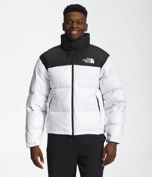 Men's The North Face 1996 Retro Nuptse Down Jacket White / Black | CANADA OLFIKG