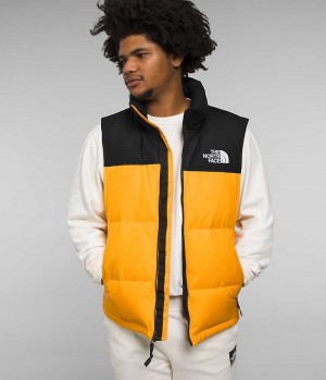 Men's The North Face 1996 Retro Nuptse Down Vest Gold / Black | TORONTO CWTRGY