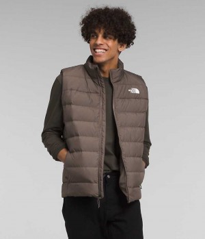 Men's The North Face Aconcagua 3 Down Vest Brown | TORONTO VPBLRJ