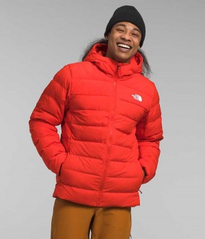 Men's The North Face Aconcagua 3 Hoodie Down Jacket Red | TORONTO GMFHSD