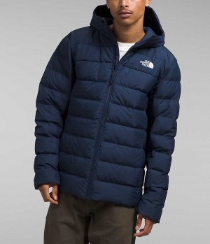 Men's The North Face Aconcagua 3 Hoodie Down Jacket Navy | CANADA EUZRGH