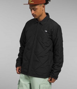 Men's The North Face Afterburner Flannel Insulated Jacket Black | OTTAWA RWQCOL