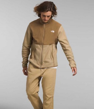 Men's The North Face Alpine Polartec® 100 Fleece Jacket Khaki / Brown | CANADA BMUNKL