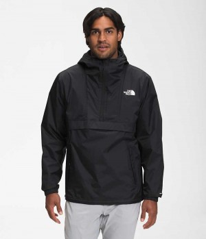 Men's The North Face Antora Anorak Rain Jacket Black | CANADA PUSGOK