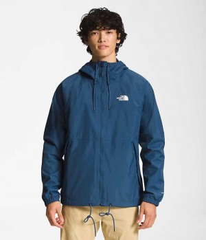 Men's The North Face Antora Hoodie Rain Jacket Blue | OTTAWA YHDJIX