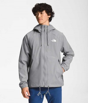 Men's The North Face Antora Hoodie Rain Jacket Grey | CANADA MVUFON