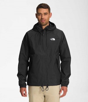 Men's The North Face Antora Hoodie Rain Jacket Black | TORONTO UNMGOI