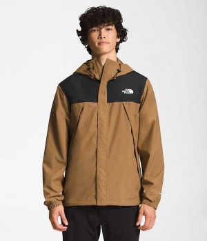 Men's The North Face Antora Rain Jacket Black / Brown | OTTAWA JALWZK