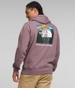 Men's The North Face Box NSE Pullover Hoodie Fuchsia | TORONTO WTZKVN