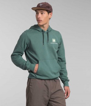 Men's The North Face Box NSE Pullover Hoodie Green | OTTAWA ALUDRG