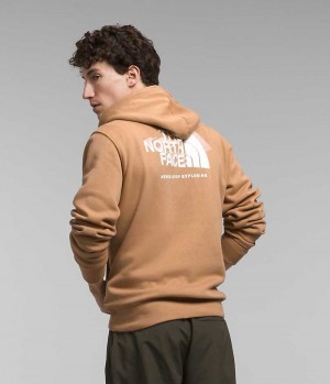 Men's The North Face Box NSE Pullover Hoodie Khaki | CANADA CWHRUS