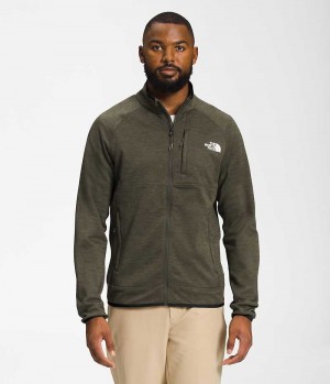 Men's The North Face Canyonlands Full-Zip Fleece Jacket Olive | TORONTO WBPSKY