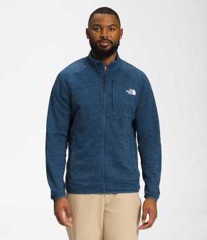 Men's The North Face Canyonlands Full-Zip Fleece Jacket Blue | OTTAWA QGCFWI