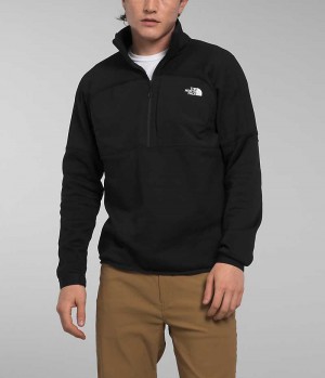 Men's The North Face Canyonlands High Altitude ½-Zip Pullover Black | OTTAWA LCHGUZ