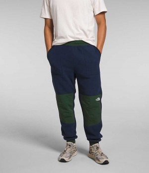 Men's The North Face Denali Fleece Pants Navy / Green | CANADA STZBPV