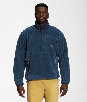 Men's The North Face Extreme Pile Pullover Blue | CANADA HPUBWQ