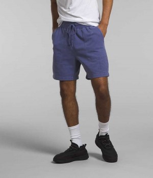 Men's The North Face Garment Dye Fleece Shorts Blue | TORONTO DRXSVT