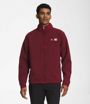 Men's The North Face Gordon Lyons Full-Zip Fleece Jacket Red | OTTAWA QVGIMJ