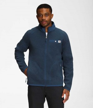 Men's The North Face Gordon Lyons Full-Zip Fleece Jacket Blue | CANADA PQJGWR