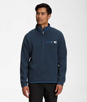 Men's The North Face Gordon Lyons ¼-Zip Pullover Blue | OTTAWA ISJYMU