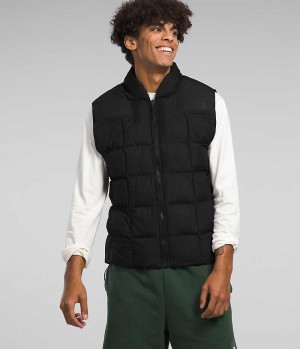 Men's The North Face Lhotse Reversible Down Vest Black | CANADA YKMLSR